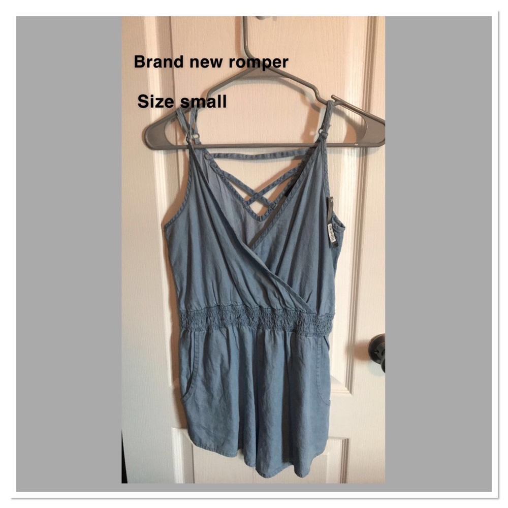 Cute denim romper